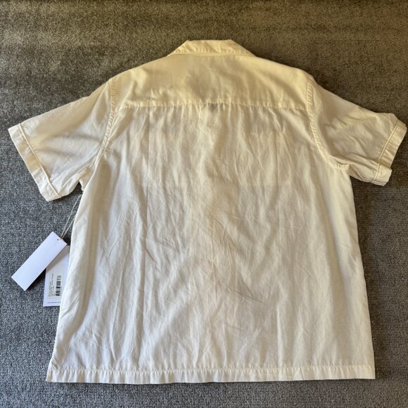NWT Saturdays New York City Cameron Camp Collar White Button Shirt Size Large - Picture 4 of 10